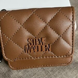 2/$30 Steve Madden Bwren Flap Wallet with Keyring (True Cognac)